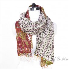 18 X 72" Reversible Colorful Kantha Silk Wrap Shawl Stole Scarf Bohemian Boho   192627308954